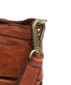 Handtasche fein genarbtes Rindsleder cognac