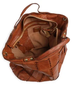 Handtasche fein genarbtes Rindsleder cognac