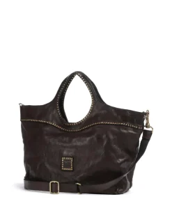 Handtasche fein genarbtes Rindsleder dunkelbraun