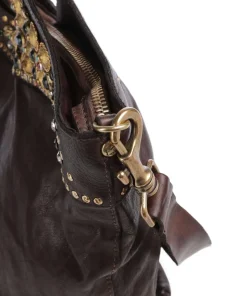 Handtasche fein genarbtes Rindsleder dunkelbraun