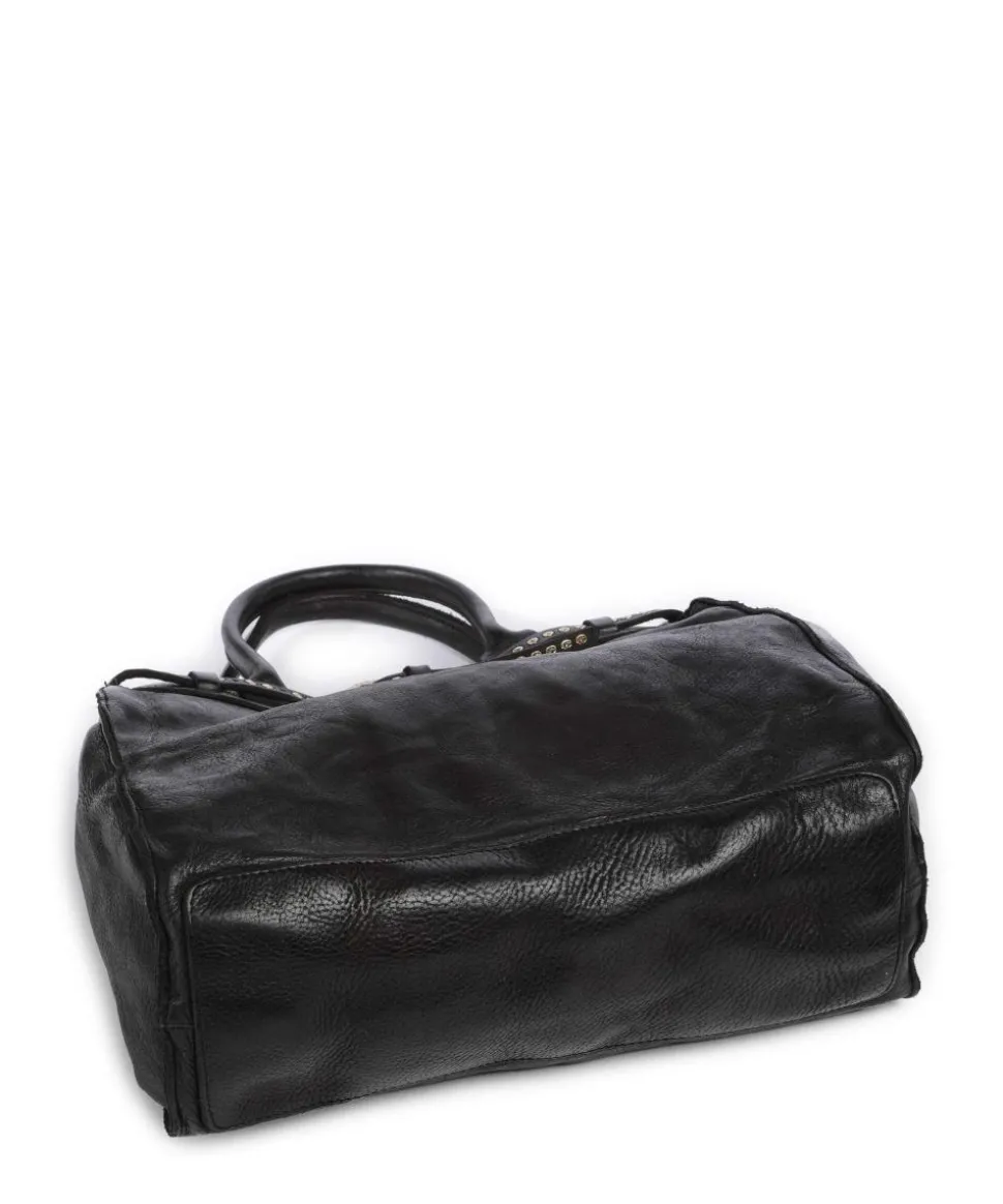 Handtasche fein genarbtes Rindsleder schwarz