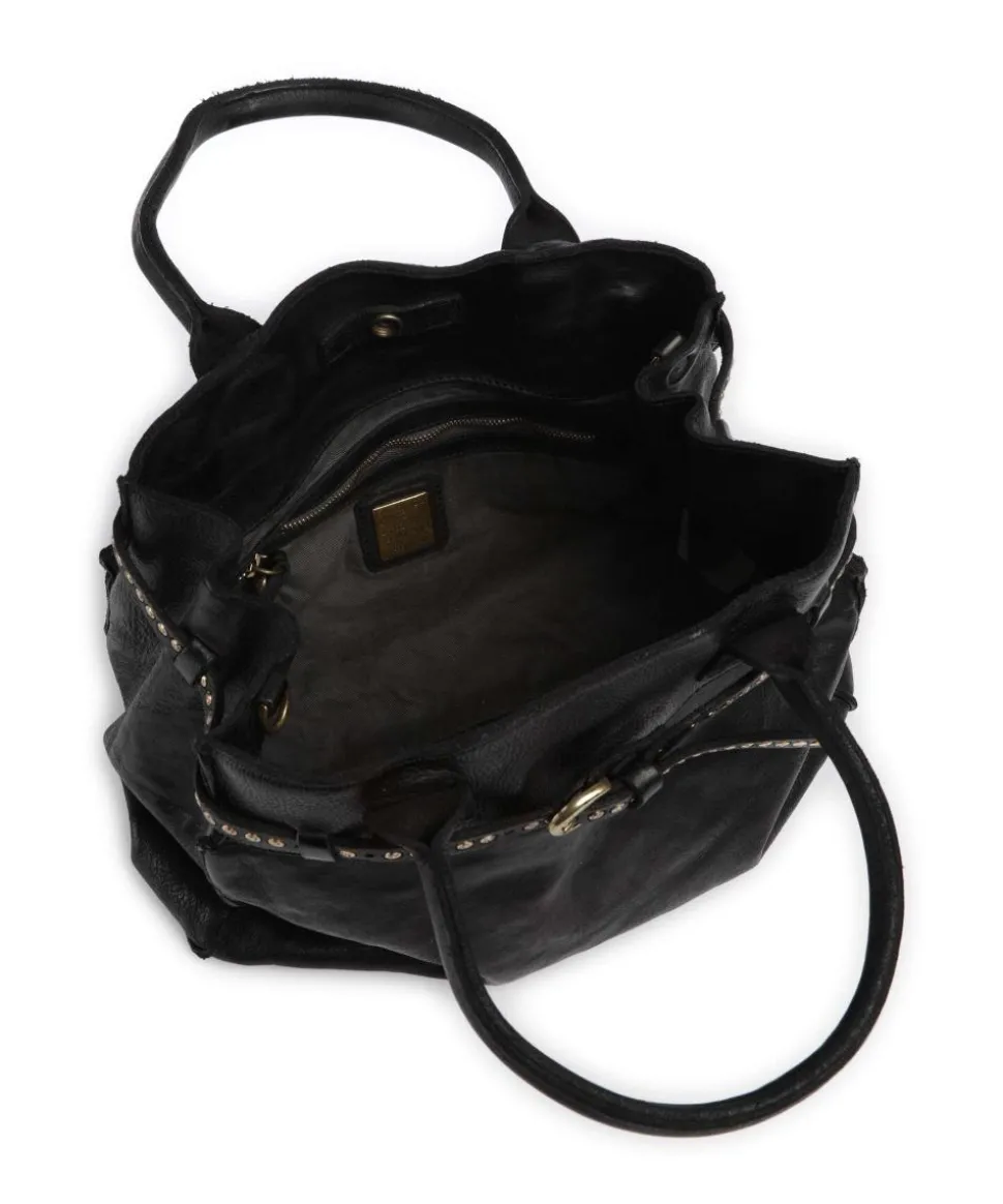 Handtasche fein genarbtes Rindsleder schwarz