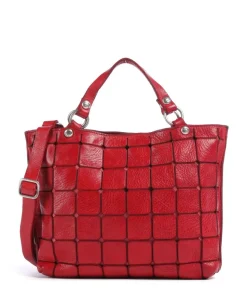 Handtasche fein genarbtes Rindsleder rot