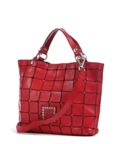 Handtasche fein genarbtes Rindsleder rot