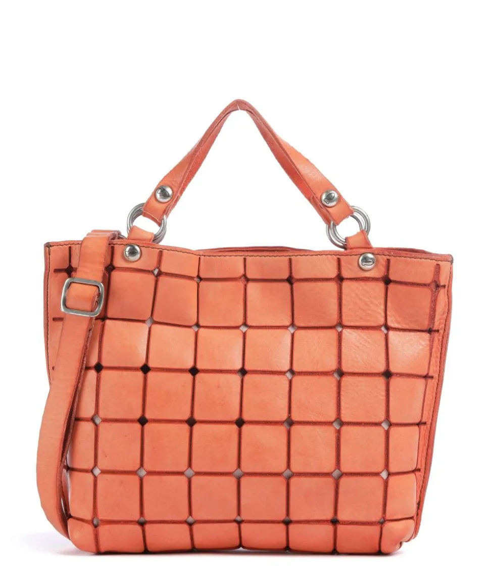 Handtasche fein genarbtes Rindsleder orange