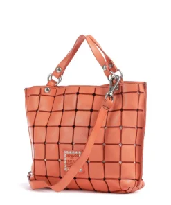 Handtasche fein genarbtes Rindsleder orange