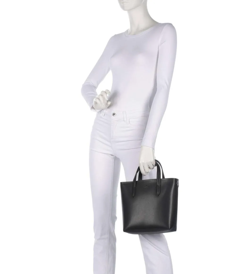 Handtasche fein genarbtes Rindsleder schwarz