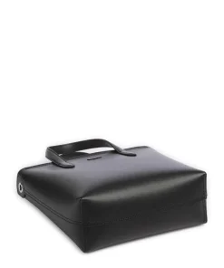 Handtasche fein genarbtes Rindsleder schwarz