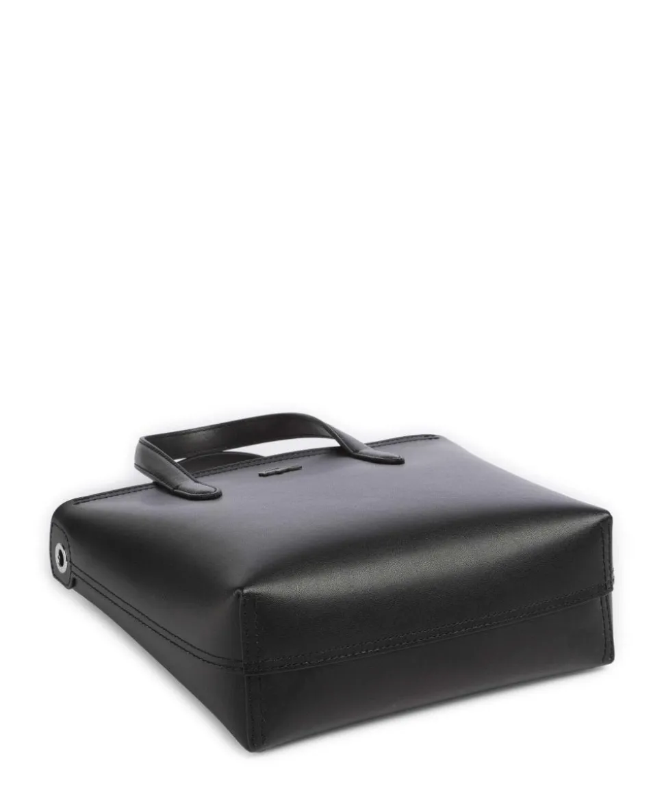 Handtasche fein genarbtes Rindsleder schwarz