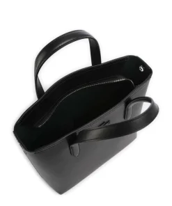 Handtasche fein genarbtes Rindsleder schwarz