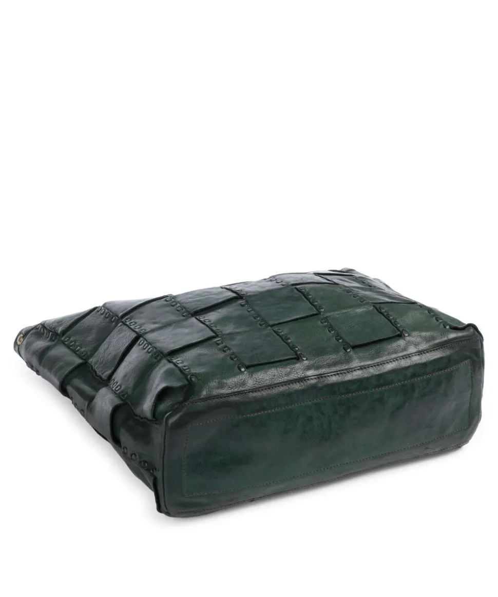 Handtasche fein genarbtes Rindsleder dunkelgrün