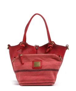 Handtasche genarbtes Rindsleder rot