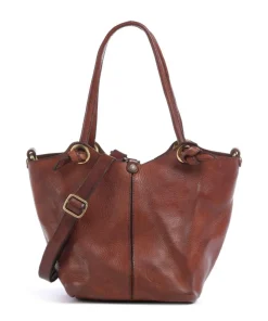 Handtasche genarbtes Rindsleder cognac