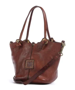 Handtasche genarbtes Rindsleder cognac