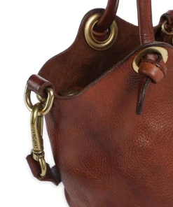 Handtasche genarbtes Rindsleder cognac