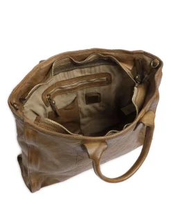 Handtasche genarbtes Rindsleder olivgrün