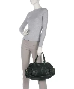 Handtasche Rindsleder dunkelgrün