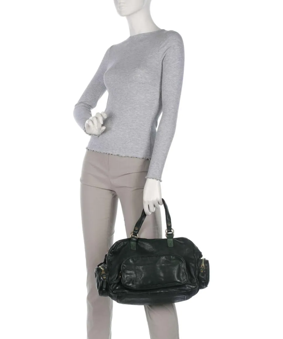 Handtasche Rindsleder dunkelgrün