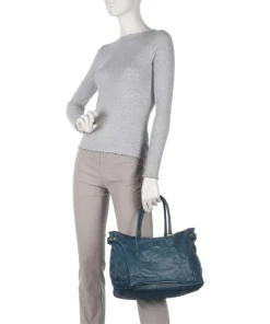 Handtasche Rindsleder dunkelblau