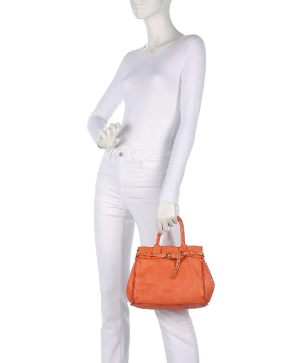 Handtasche Rindsleder orange