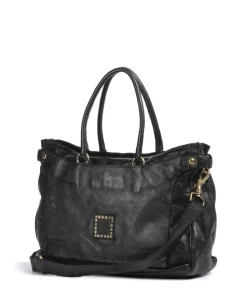 Handtasche Rindsleder schwarz