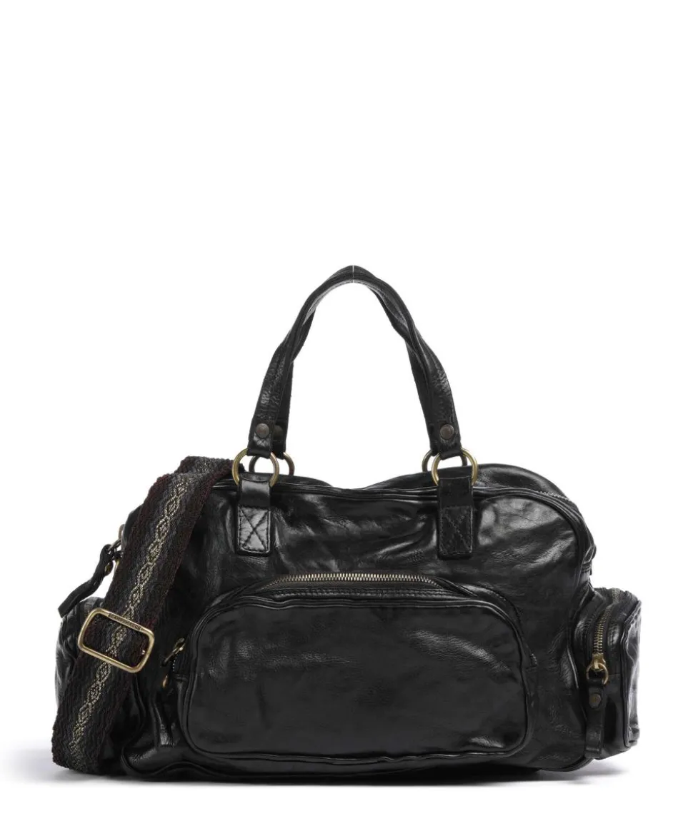 Handtasche Rindsleder schwarz