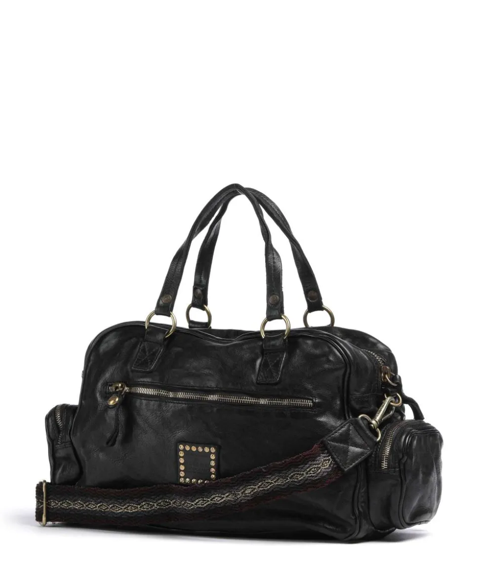 Handtasche Rindsleder schwarz