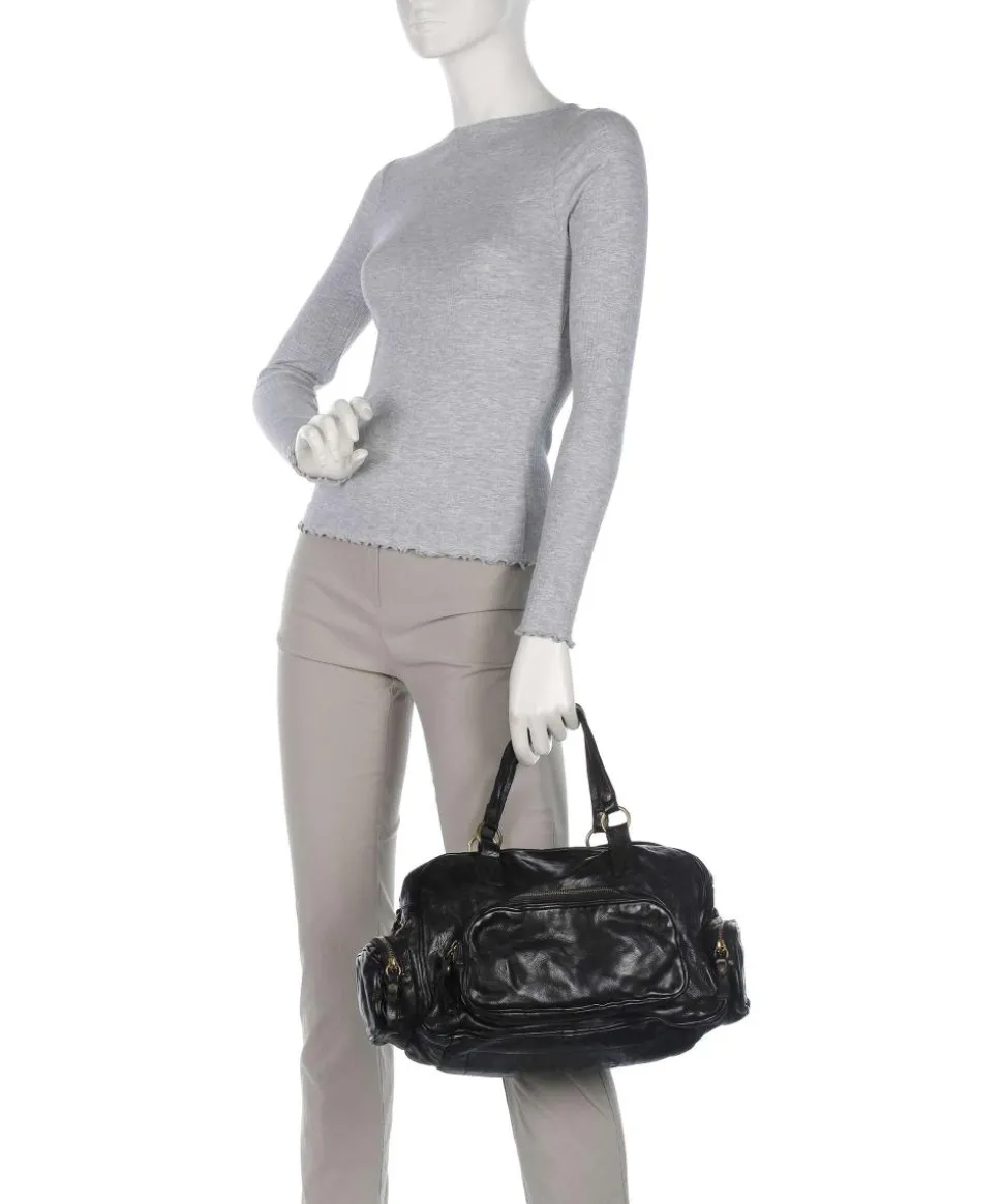 Handtasche Rindsleder schwarz