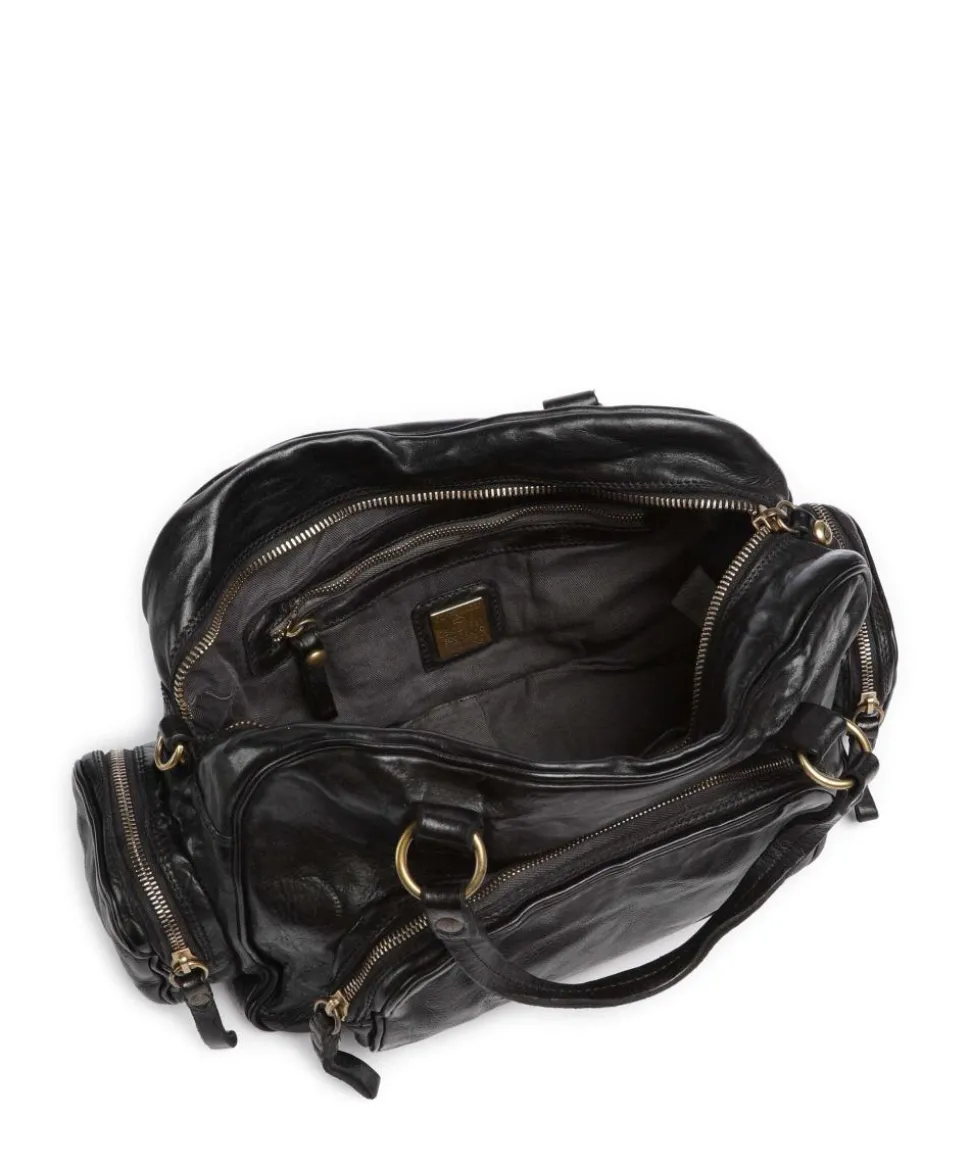 Handtasche Rindsleder schwarz
