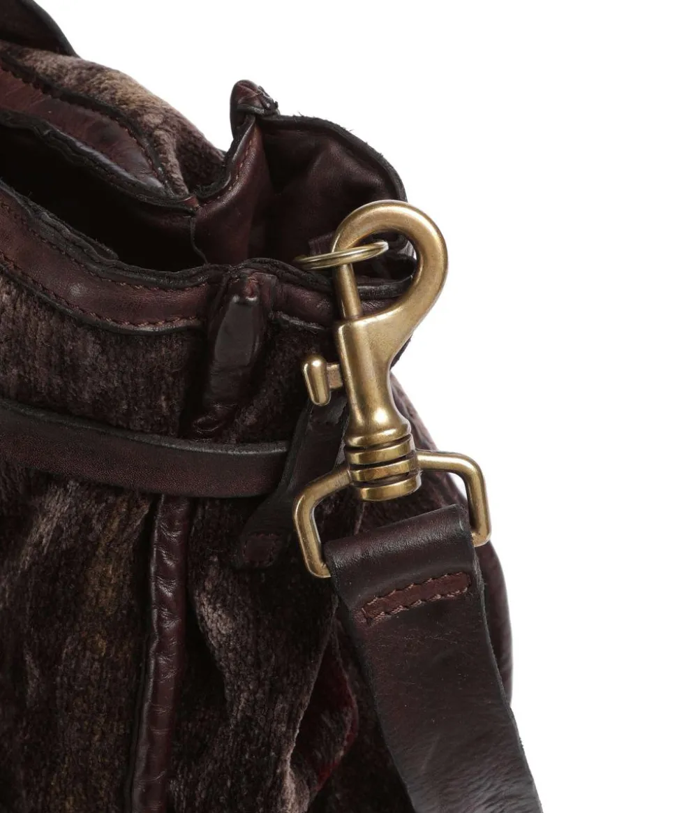 Handtasche Textil dunkelbraun