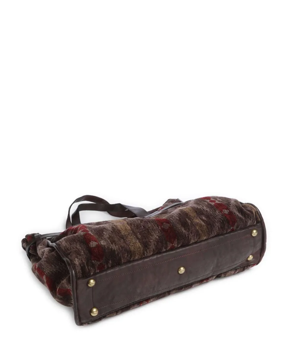 Handtasche Textil dunkelbraun