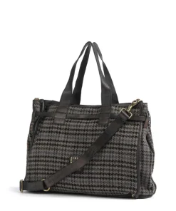 Handtasche Textil dunkelbraun