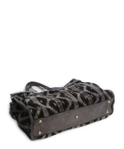 Handtasche Textil dunkelgrau