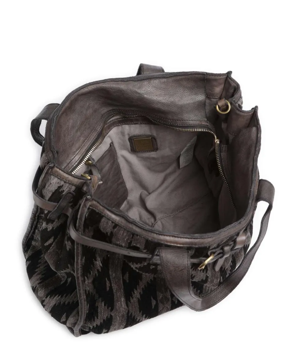 Handtasche Textil dunkelgrau