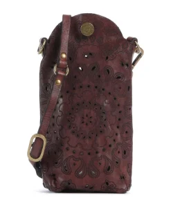Handytasche fein genarbtes Rindsleder dunkelrot
