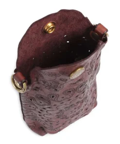 Handytasche fein genarbtes Rindsleder dunkelrot