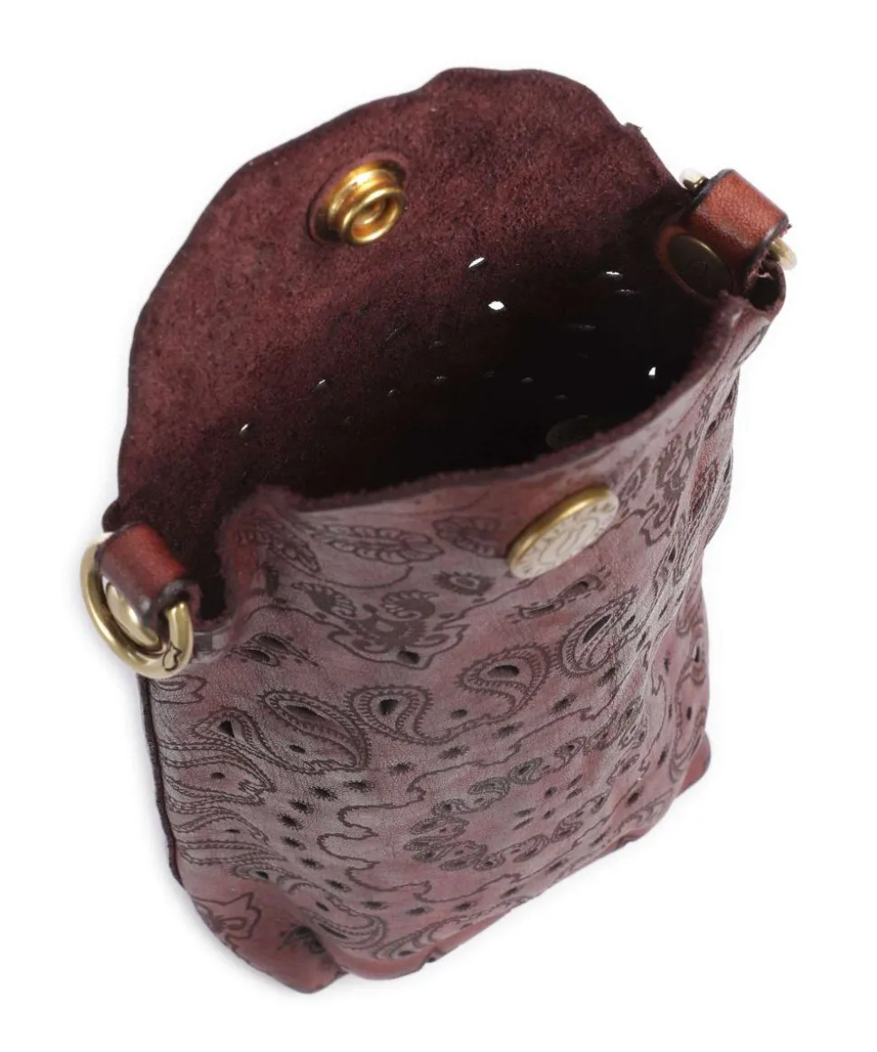 Handytasche fein genarbtes Rindsleder dunkelrot