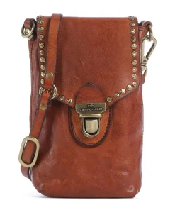 Handytasche fein genarbtes Rindsleder cognac