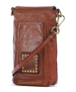 Handytasche fein genarbtes Rindsleder cognac
