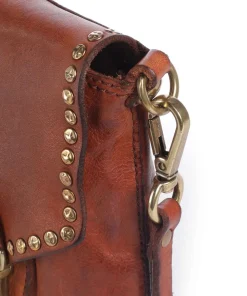 Handytasche fein genarbtes Rindsleder cognac