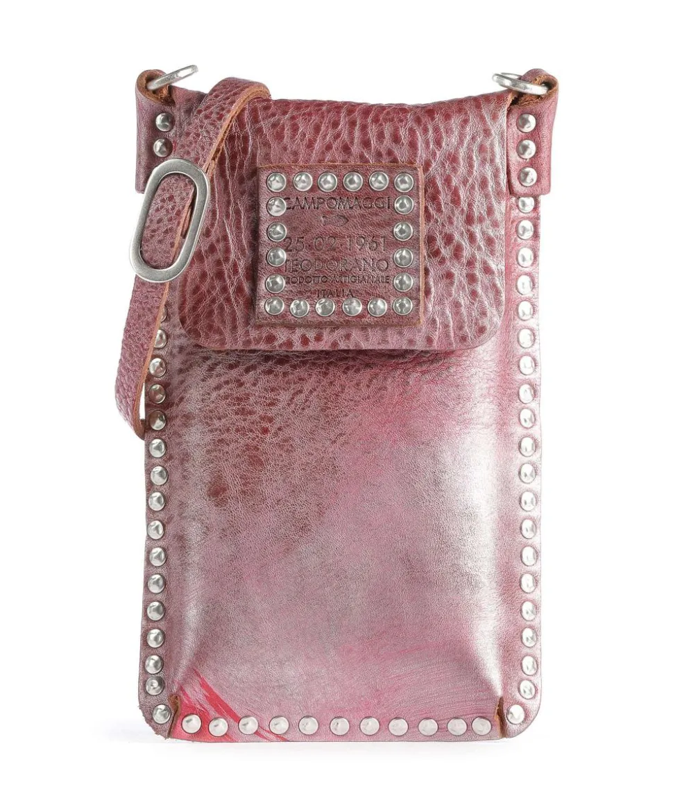 Handytasche fein genarbtes Rindsleder rot