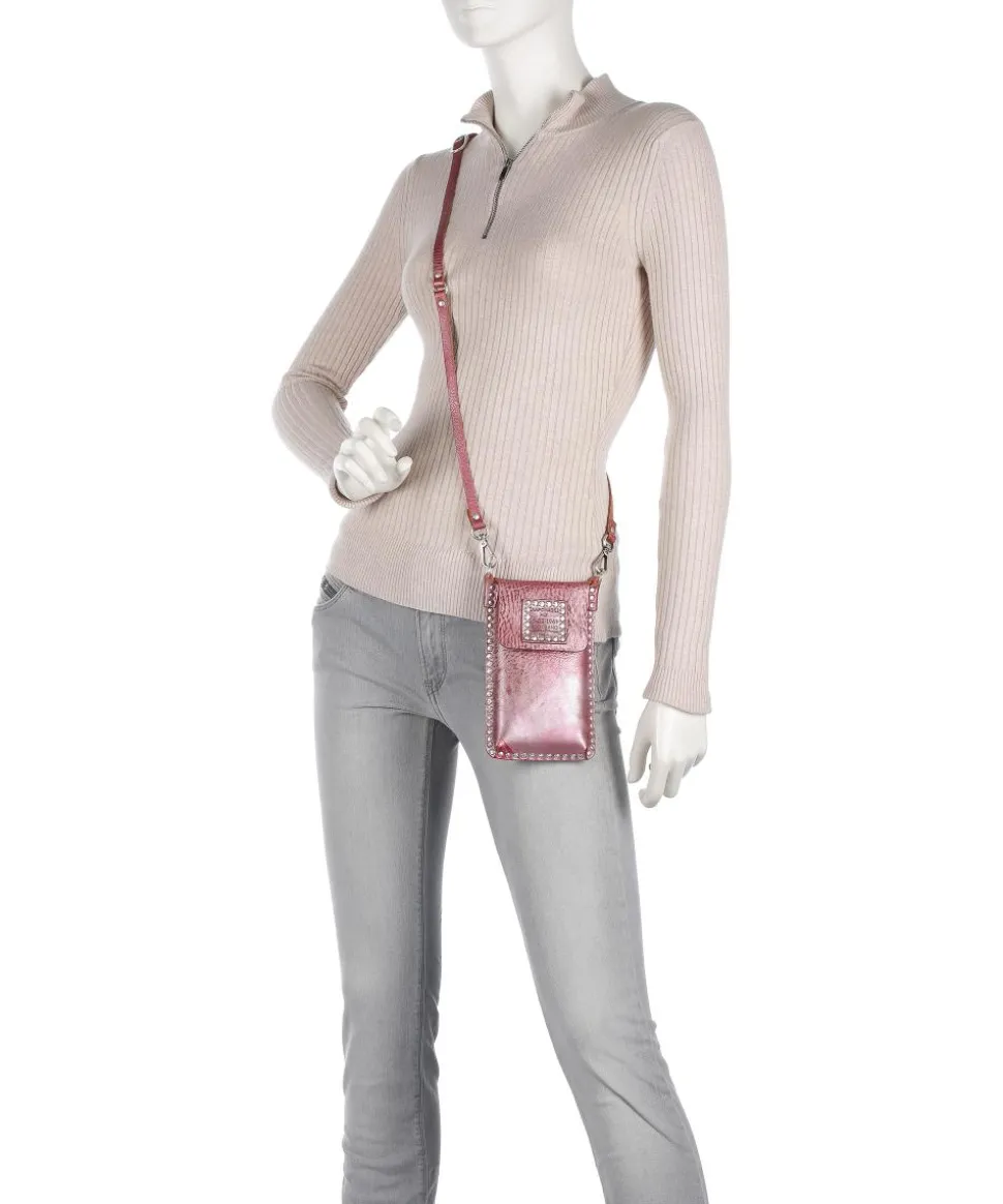 Handytasche fein genarbtes Rindsleder rot