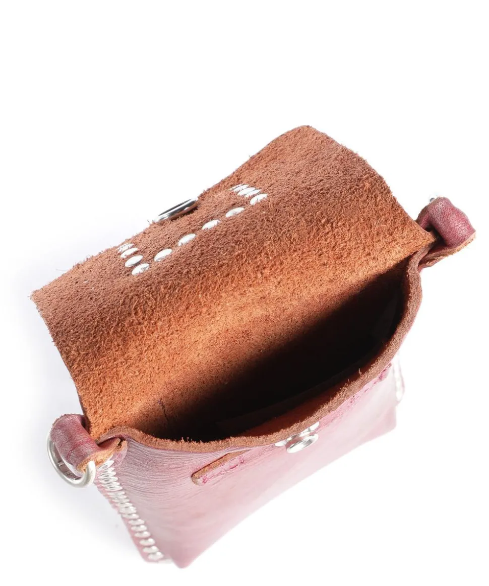 Handytasche fein genarbtes Rindsleder rot