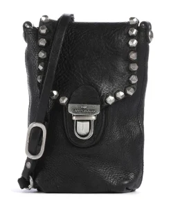 Handytasche fein genarbtes Rindsleder schwarz