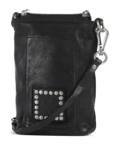 Handytasche fein genarbtes Rindsleder schwarz