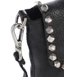 Handytasche fein genarbtes Rindsleder schwarz