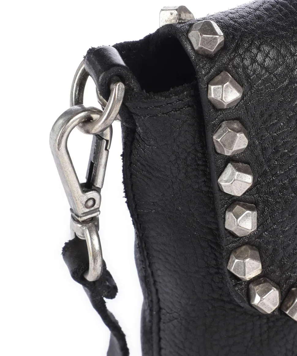 Handytasche fein genarbtes Rindsleder schwarz