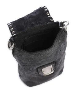 Handytasche fein genarbtes Rindsleder schwarz