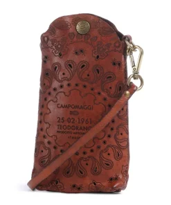 Handytasche fein genarbtes Rindsleder cognac