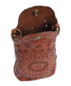 Handytasche fein genarbtes Rindsleder cognac